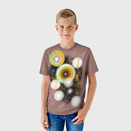 Детская футболка Космическая дымка звёзд / 3D-принт – фото 3