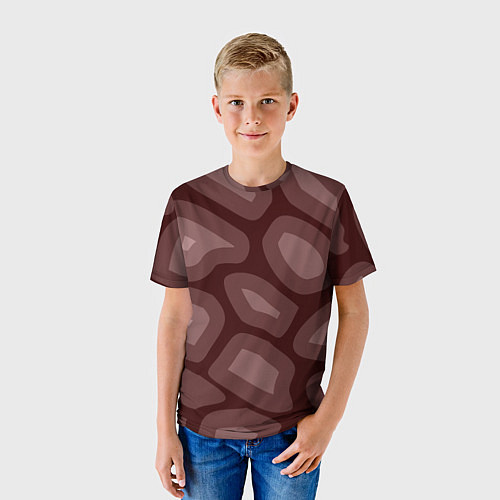 Детская футболка Кофейный камуфляж / 3D-принт – фото 3