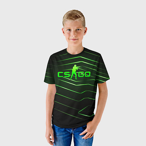 Детская футболка CS GO dark green / 3D-принт – фото 3