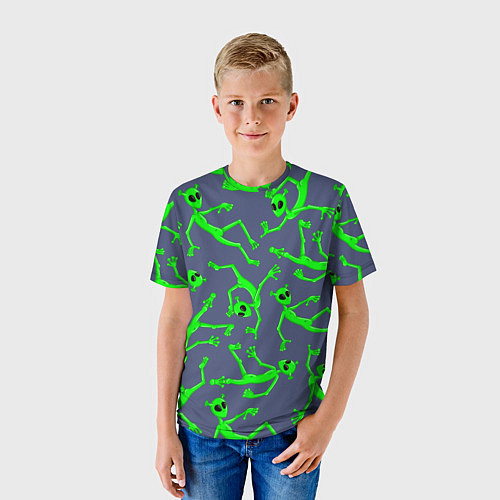 Детская футболка Инопланетяне паттерн / 3D-принт – фото 3