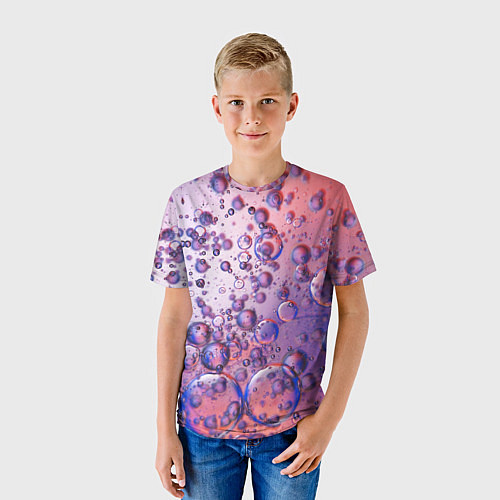 Детская футболка Пузыри в жидкости / 3D-принт – фото 3