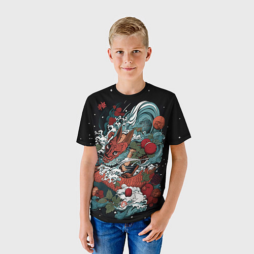 Детская футболка Водный дракон / 3D-принт – фото 3