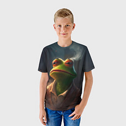 Футболка детская Frog Pepe, цвет: 3D-принт — фото 2
