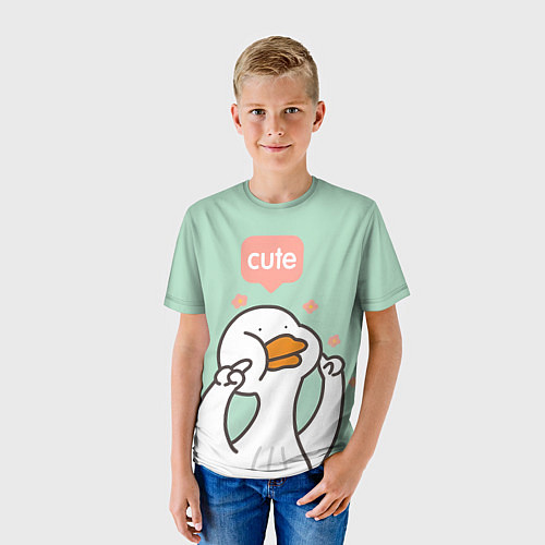Детская футболка Dear goose - кавайный / 3D-принт – фото 3
