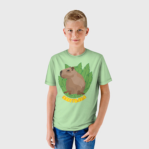 Детская футболка Хэппибара счастлива / 3D-принт – фото 3