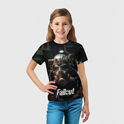 Футболка детская Fallout man, цвет: 3D-принт — фото 2