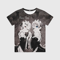 Футболка детская Re Zero Ram and Rem, цвет: 3D-принт