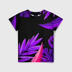 Футболка детская Floral composition - neon, цвет: 3D-принт