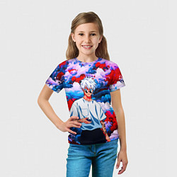 Футболка детская Красавец Сатору Годжо - Магическая битва, цвет: 3D-принт — фото 2