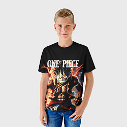 Футболка детская Злой Луффи из One Piece, цвет: 3D-принт — фото 2