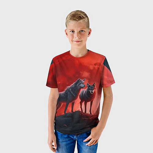 Детская футболка Кровавая луна / 3D-принт – фото 3