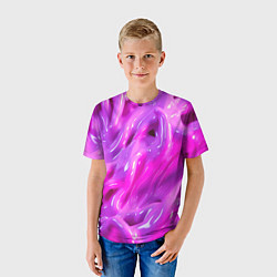 Футболка детская Розовая слизь, цвет: 3D-принт — фото 2