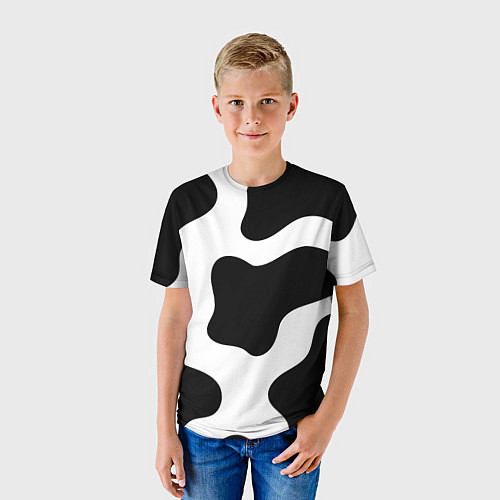 Детская футболка Кожа коровы / 3D-принт – фото 3