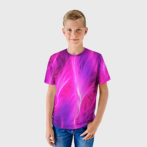 Детская футболка Pink abstract texture / 3D-принт – фото 3