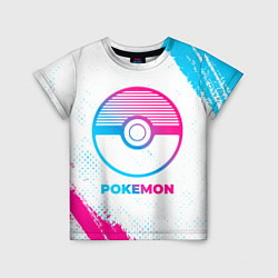 Футболка детская Pokemon neon gradient style, цвет: 3D-принт