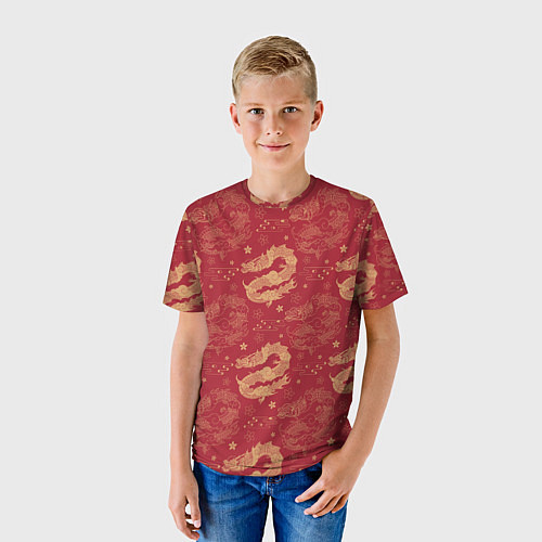 Детская футболка The chinese dragon pattern / 3D-принт – фото 3