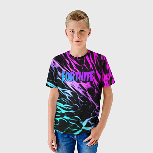 Детская футболка Fortnite neon uniform / 3D-принт – фото 3