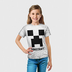 Футболка детская Minecraft glitch на светлом фоне, цвет: 3D-принт — фото 2