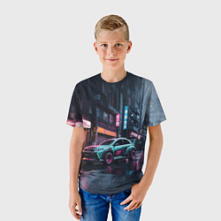 Футболка детская Березовый спорткар, цвет: 3D-принт — фото 2