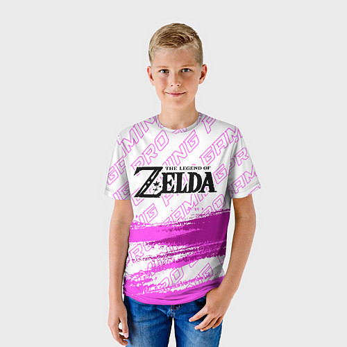 Детская футболка Zelda pro gaming: символ сверху / 3D-принт – фото 3