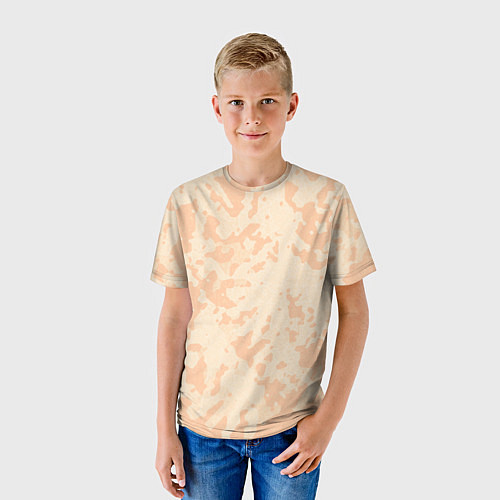 Детская футболка Паттерн бледно-оранжевый / 3D-принт – фото 3
