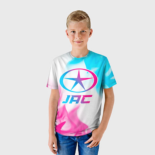 Детская футболка JAC neon gradient style / 3D-принт – фото 3