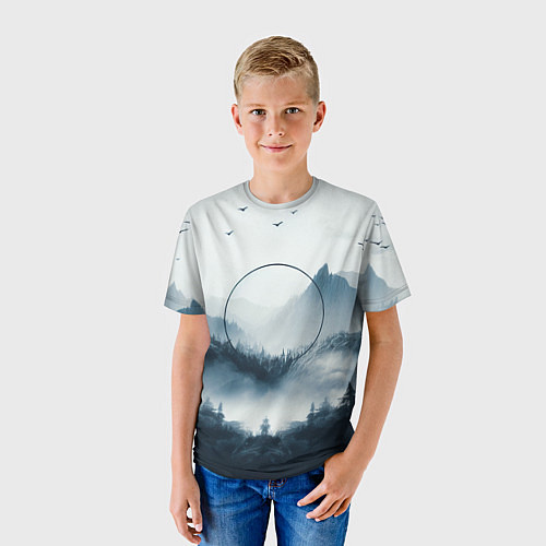 Детская футболка Утренние горы / 3D-принт – фото 3