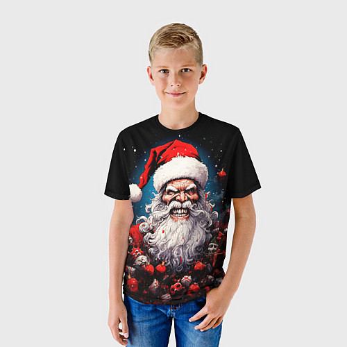 Детская футболка Страшный Санта Клаус / 3D-принт – фото 3