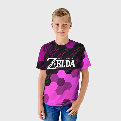 Детская футболка Zelda pro gaming посередине / 3D-принт – фото 3