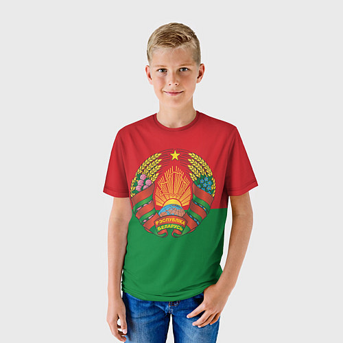Детская футболка Республика Беларусь / 3D-принт – фото 3