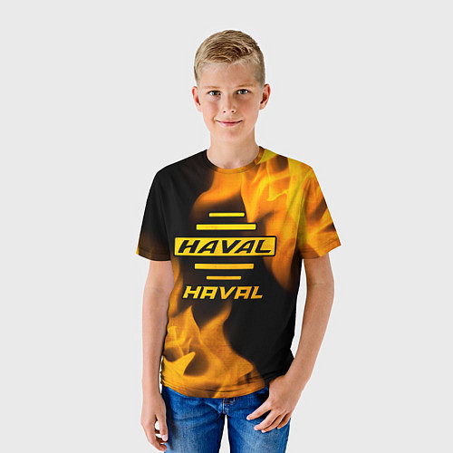 Детская футболка Haval - gold gradient / 3D-принт – фото 3