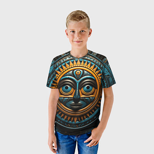 Детская футболка Африканское солнце / 3D-принт – фото 3