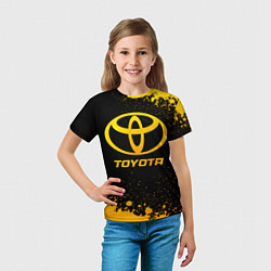 Футболка детская Toyota - gold gradient, цвет: 3D-принт — фото 2