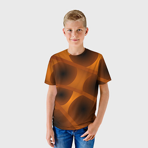 Детская футболка Шоколадные овалы / 3D-принт – фото 3