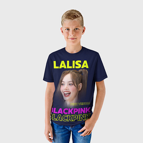 Детская футболка Lalisa - девушка из группы Blackpink / 3D-принт – фото 3