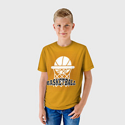 Футболка детская Basketball - кольцо и мяч, цвет: 3D-принт — фото 2