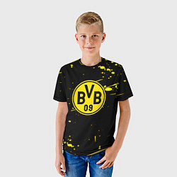 Футболка детская Borussia yellow splash, цвет: 3D-принт — фото 2