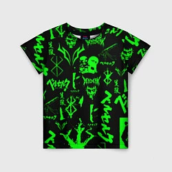 Футболка детская Berserk neon green, цвет: 3D-принт