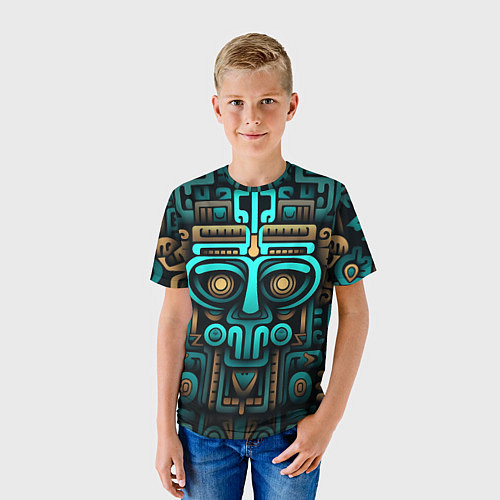 Детская футболка Орнамент в ацтекском стиле / 3D-принт – фото 3