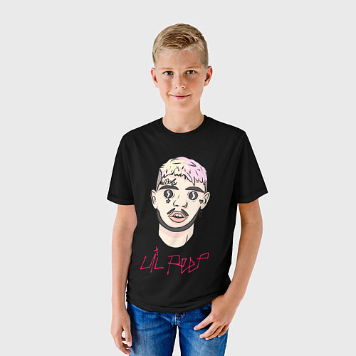 Детская футболка Lil Peep rap music / 3D-принт – фото 3