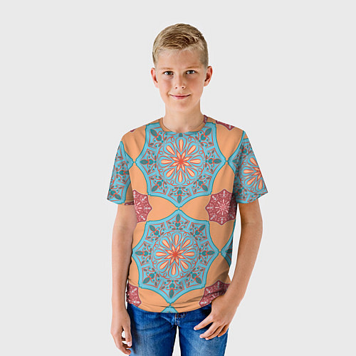 Детская футболка Ажурный орнамент / 3D-принт – фото 3