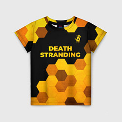 Футболка детская Death Stranding - gold gradient посередине, цвет: 3D-принт