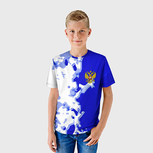 Детская футболка Россия спортивная коллекция 2023 / 3D-принт – фото 3