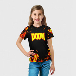 Футболка детская Doom огненный марс, цвет: 3D-принт — фото 2