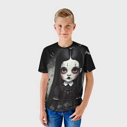 Детская футболка Милашка Уэнсдэй / 3D-принт – фото 3