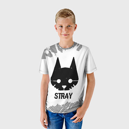 Детская футболка Stray glitch на светлом фоне / 3D-принт – фото 3