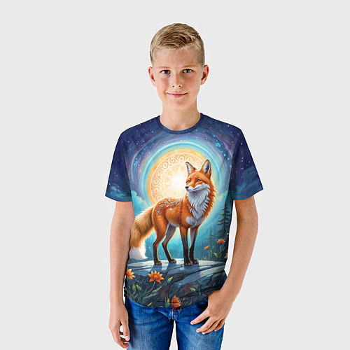 Детская футболка Мистическая лиса тотем лисы / 3D-принт – фото 3
