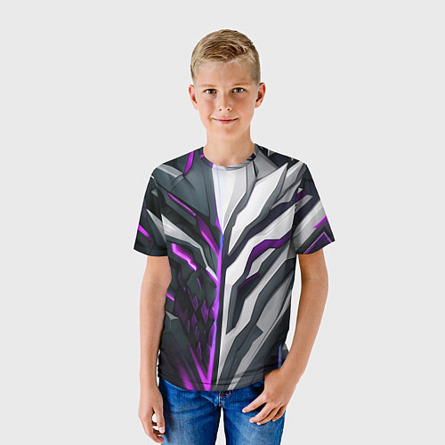 Детская футболка Броня адская и райская фиолетовая / 3D-принт – фото 3