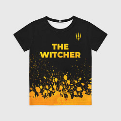 Футболка детская The Witcher - gold gradient посередине, цвет: 3D-принт