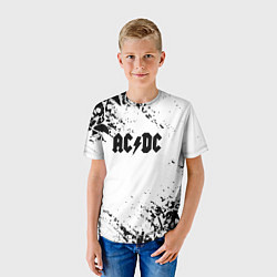 Футболка детская ACDC rock collection краски черепа, цвет: 3D-принт — фото 2